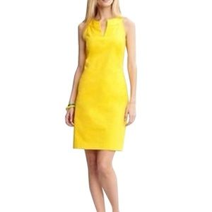 Banana Republic Edith bright yellow shift dress